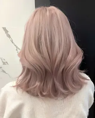 ミディアム カラー 🧸髪質改善ケアカラ ー/アイドル前髪🧸のヘアスタイル