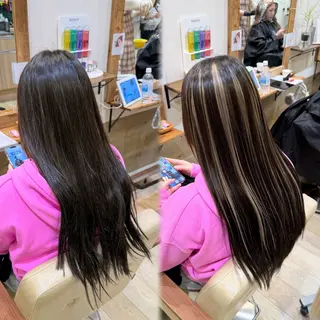 ロング SOU/エクステ /ダブルカラーのヘアスタイル