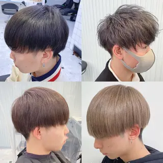 メンズ フェザーパーマ/ スペインカールのヘアスタイル