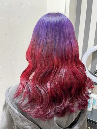 ロング カラー ARISA🦋推し・ アニメカラー/派手髪のヘアスタイル