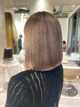 セミロング カラー パーマ 海外レイヤー 🇺🇸/ヒナコのヘアスタイル