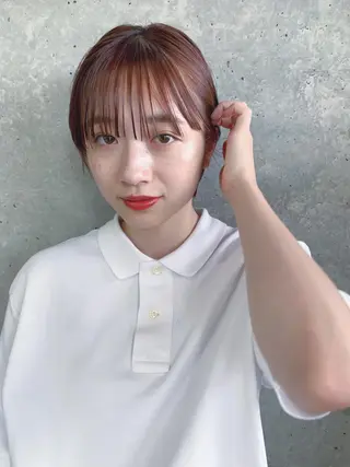 ショート カラー ボブパーマコテ巻き風 パーマNo1深江秀平のヘアスタイル