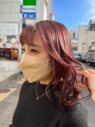 ミディアム カラー 💖デザインカラー/ タダ ハナカ💖のヘアスタイル