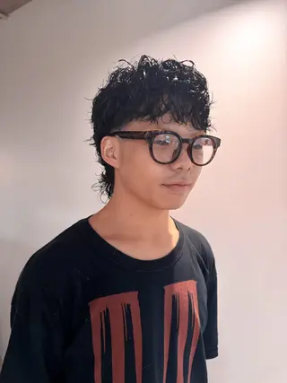 パーマ saki/ハイトーン カラー/薬院のヘアスタイル