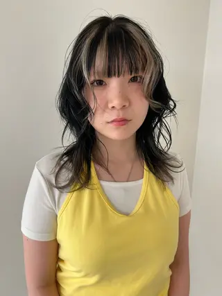 セミロング カラー ケアパーマ/ケアブリ ーチdaisukeのヘアスタイル