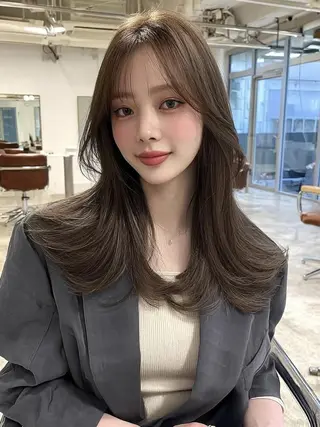 ロング 松井 美祐宇のヘアスタイル