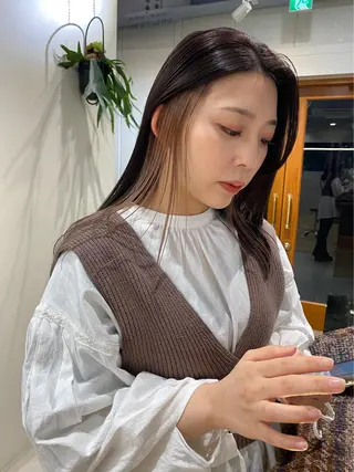 セミロング カラー 村田 りょうやのヘアスタイル