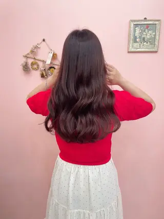 ロング カラー 山本 史奈のヘアスタイル