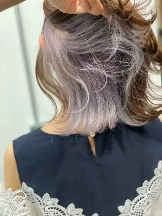 セミロング カラー Snaly カラー特化ページのヘアスタイル