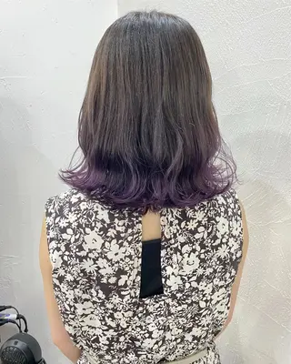 ミディアム カラー ヘアアレンジ 榎園 由美のヘアスタイル