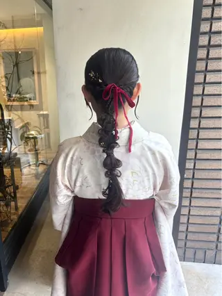 ヘアアレンジ ボブ/レイヤー/ 梅田/天野川奈緒のヘアスタイル