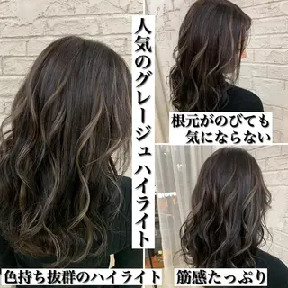 セミロング 🇺🇸ハイライト特 化美容師🇺🇸漆沢のヘアスタイル