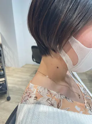 ショート カラー パーマ ヘアアレンジ 髪質改善カラー&TR 縮毛矯正/弱酸性矯正のヘアスタイル