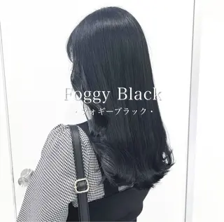 セミロング カラー ヘアアレンジ メンズ 🦋重くない暗髪🦋 Hana🦋のヘアスタイル