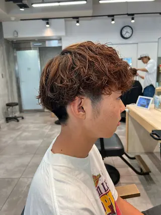 ショート パーマ メンズ 🌞レイヤー×カラー 前川那津美🌞のヘアスタイル