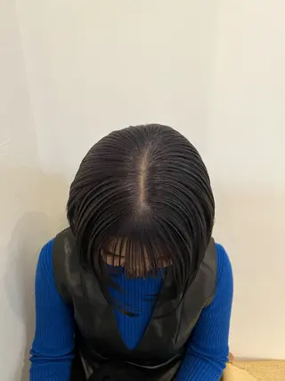 カラー フクシママユ / 柔らかカラーのヘアスタイル