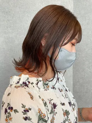 ショート カラー gotoday　shaire　saron所属・miu. ボブ/透け感カラーのヘアスタイル