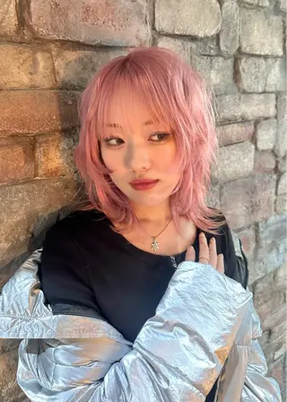 ミディアム 似合わせ/ハイトーン ✂︎ゆーぴ✂︎のヘアスタイル