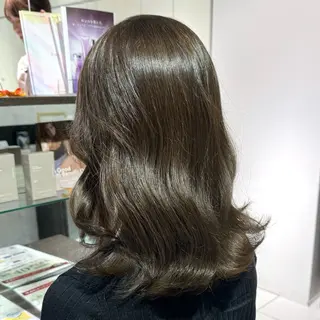 ロング カラー ヘアアレンジ ブリーチなしカラー /ベージュ/安形翔のヘアスタイル