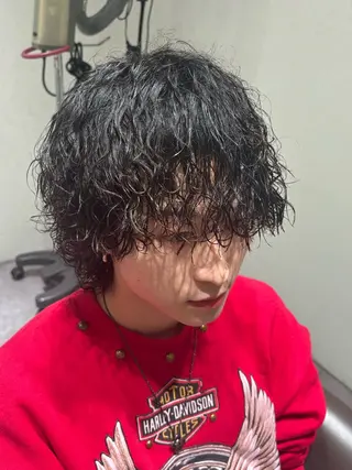 パーマ メンズ 鈴木 颯のヘアスタイル