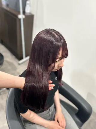 セミロング カラー ヘアアレンジ 💎韓国/ レイヤー カット/ 暖色🫧のヘアスタイル