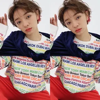 ショート カラー パーマ Memories水天宮前所属・花渕 俊彦のヘアスタイル