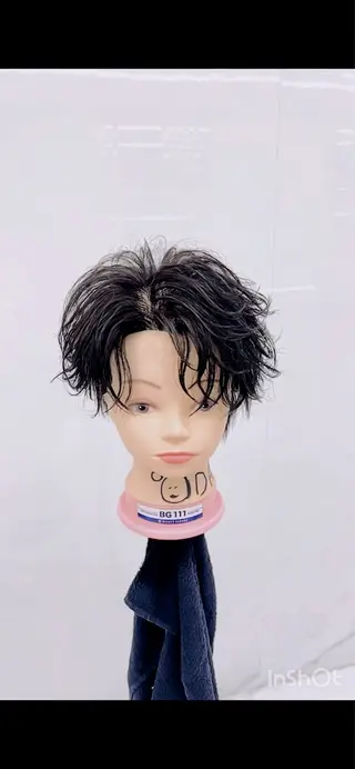 ショート メンズ縮毛/ 流れる縮毛矯正石井のヘアスタイル