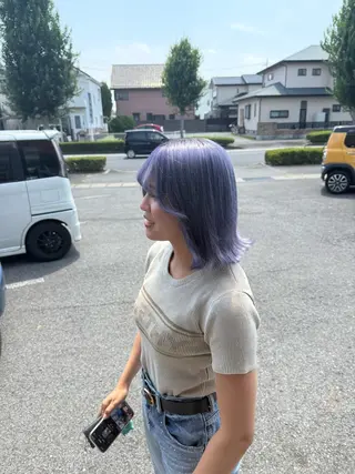 ショート カラー 艶カラー×デザイン カラー特化/値賀大樹のヘアスタイル