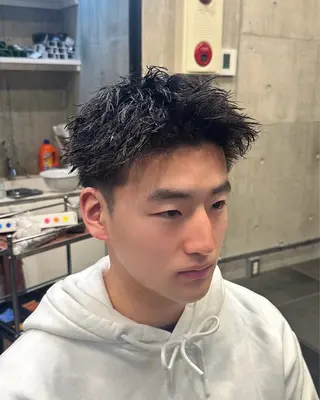 ショート パーマ メンズ ツイスパ/メンズ パーマ/歩夢のヘアスタイル