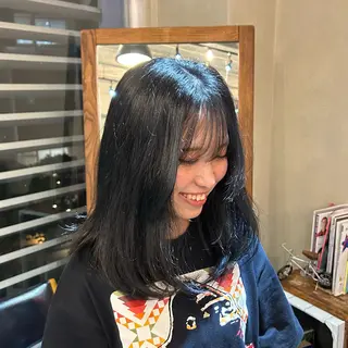 セミロング カラー Hairruup Aru design works所属・ruup Aru ユウキのヘアスタイル