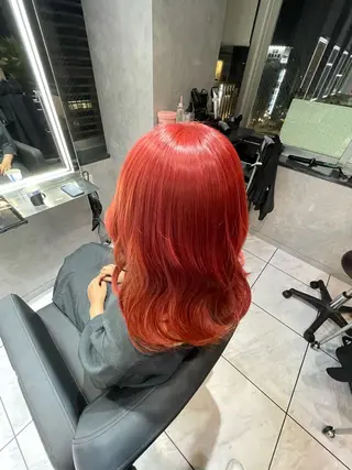 ミディアム カラー 前田 桃花のヘアスタイル