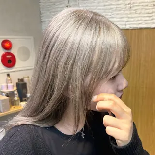 セミロング カラー 透明感/ベージュ /kazui🐈のヘアスタイル