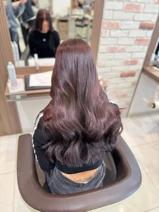 セミロング カラー 菊池 遼/透明感 /韓国レイヤー/艶感のヘアスタイル