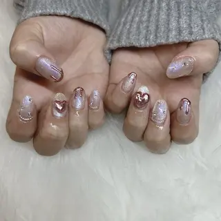 ミディアム HANA うるののネイルデザイン