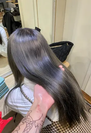 セミロング カラー メンズカット/パーマ 艶カラーTAIGA︎のヘアスタイル