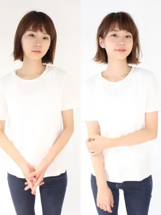 ミディアム 河野 薫のヘアスタイル