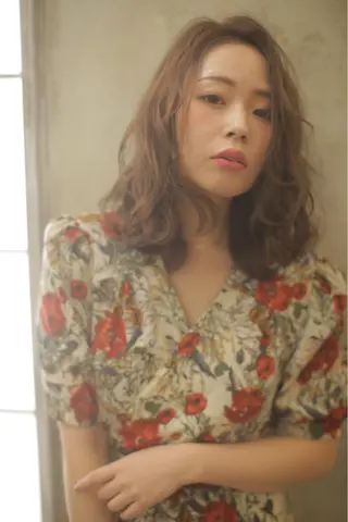 ミディアム カラー Lee 甲子園のヘアスタイル