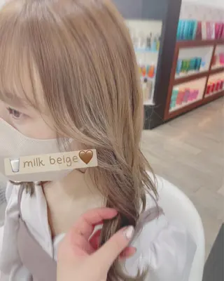 ミディアム カラー いけがみ ゆかなのヘアスタイル