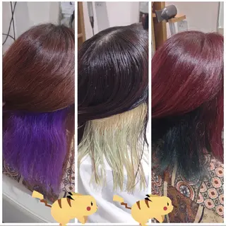カラー ヘアアレンジ ミディアム かわい ゆうな 髪質改善/縮毛矯正のヘアスタイル