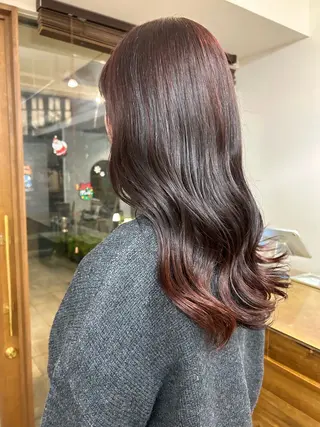 ミディアム カラー たにおか まなか /大阪/暖色カラーのヘアスタイル