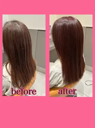 ロング カラー 大久保 陽子のヘアスタイル