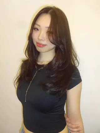 セミロング MEY HAIR所属・🎀海外ヘア/表参道 Satone🎀のヘアスタイル