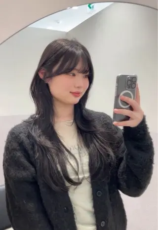 ロング ❤︎︎韓国ヘア❤︎︎ 𝑺𝒉𝒊𝒉𝒐のヘアスタイル