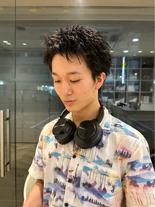 ショート パーマ メンズ メンズパーマ/ スパイキー/神田正紀のヘアスタイル