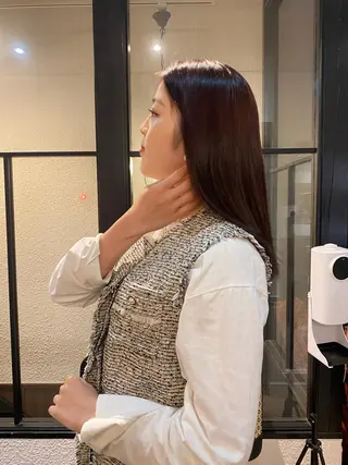 セミロング 原田 梓未のヘアスタイル