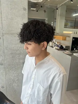 パーマ メンズ 吉沢遣人/レイヤー 艶カラー/パーマのヘアスタイル