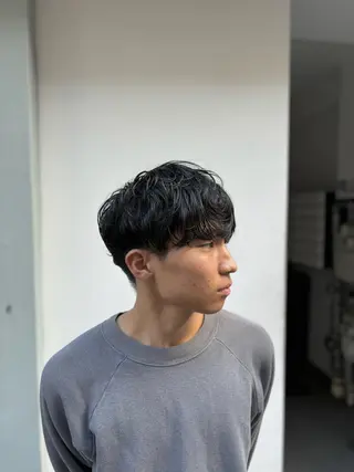 ショート パーマ メンズ 韓国メンズヘア/ ダウンパーマ/歩夢のヘアスタイル