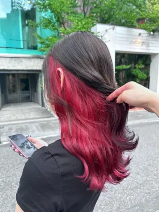 セミロング カラー ヘアアレンジ 💕ブリーチ/ヘアメ 🎀YUUKAのヘアスタイル