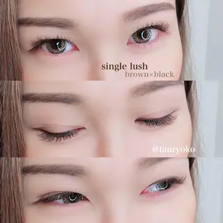 ミディアム ヘアアレンジ メンズ マツエク・マツパ 心斎橋🤍韓国.美眉 パリジェンヌ R..のマツエク・マツパデザイン