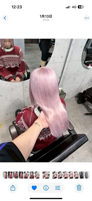 カラー ⭐️ハイトーン⭐️ 💕SAKURA💕のヘアスタイル